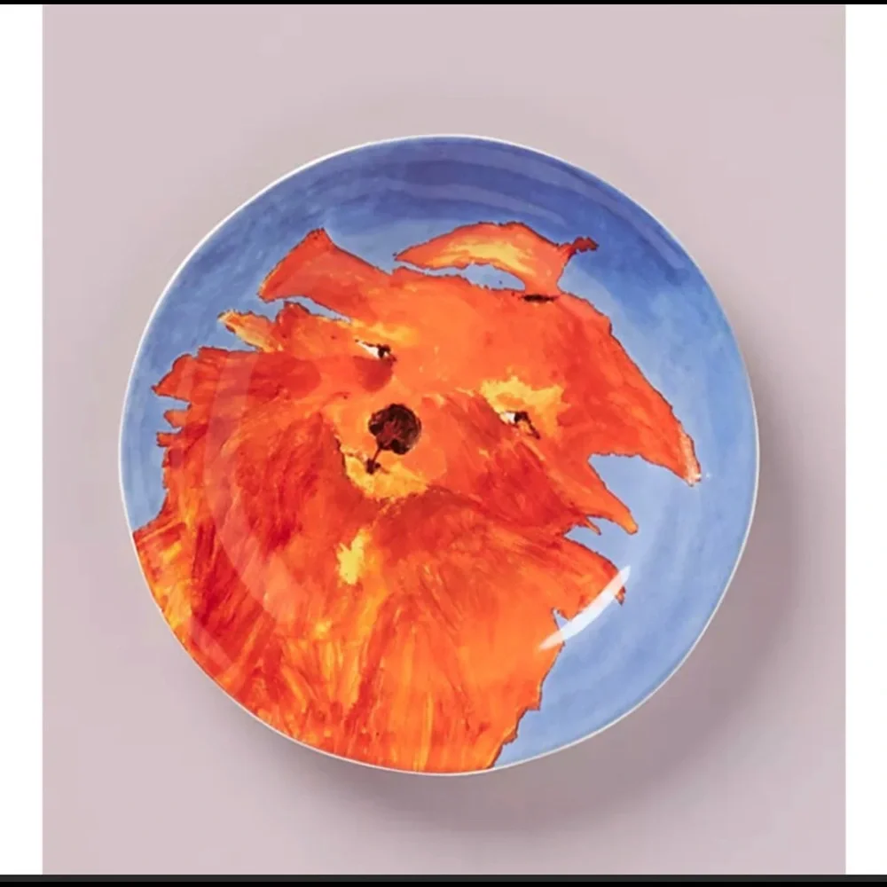 Anthropologie Carole Akins Furry Friends Desert Plate & Mug Set 5 Pieces NWT - Picture 6 of 9